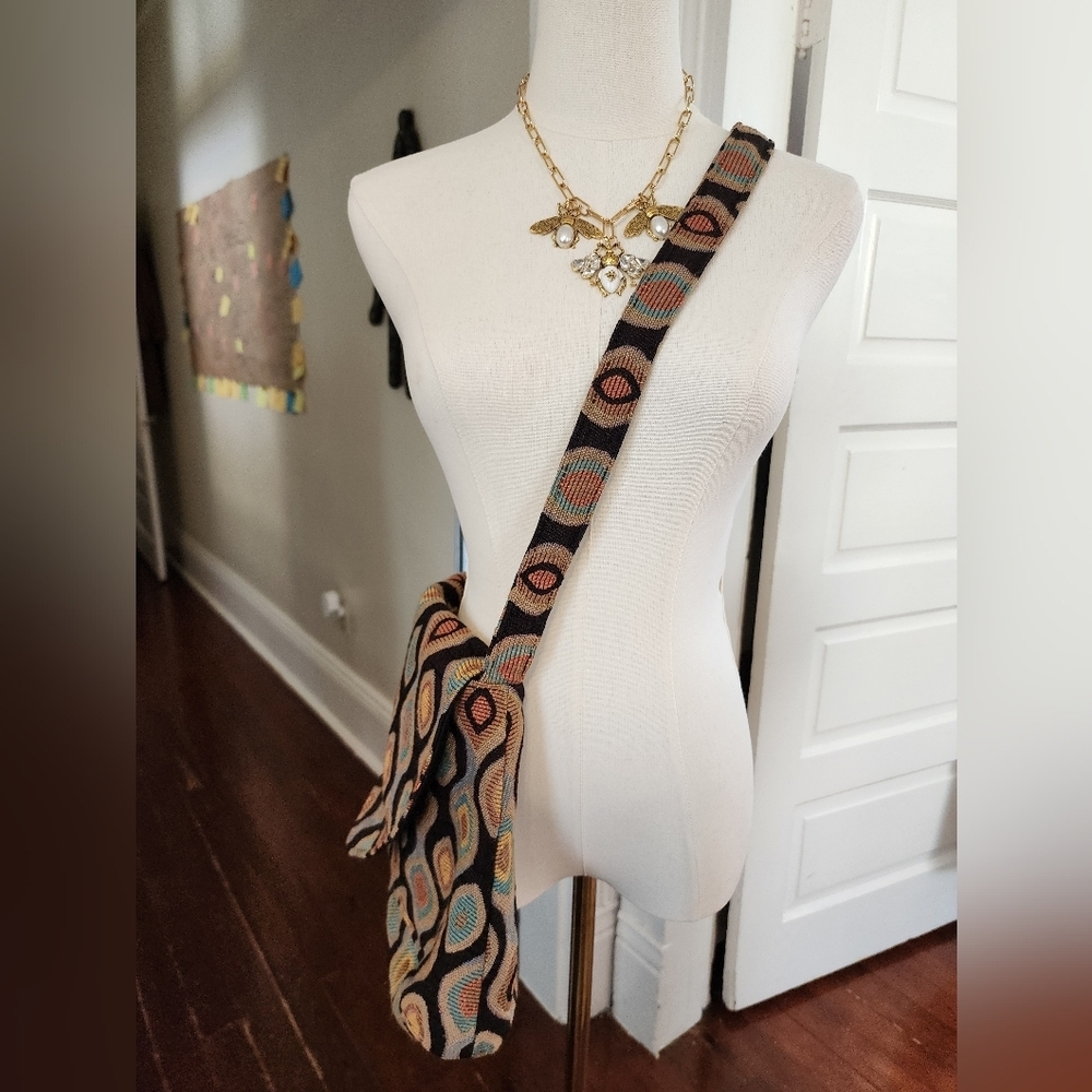 Boho Tapestry Woven Crossbody Shoulder Bag Multicolor Festival - Picture 3 of 11